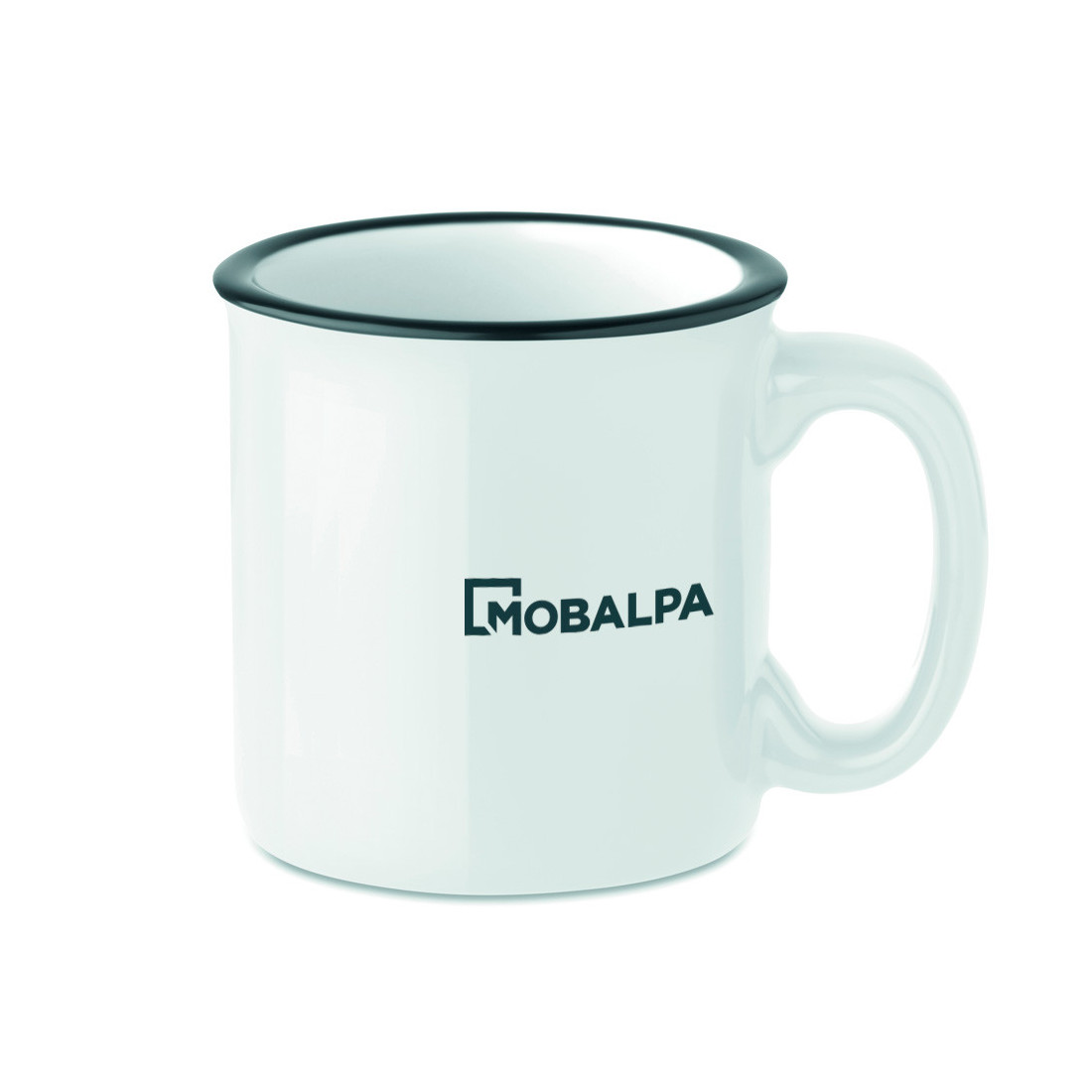 Mug vintage blanc en céramique