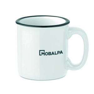 Mug vintage blanc en céramique