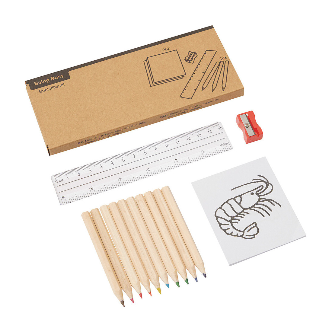 Set crayons de couleur et coloriage